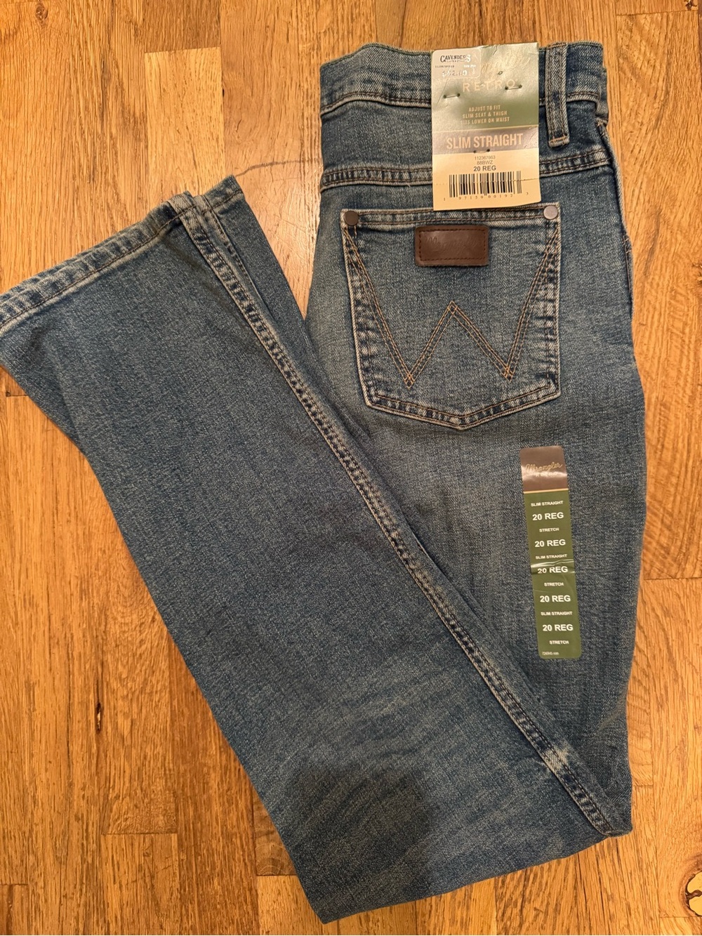 Wrangler  Retro Slim Straight Boy YOUTH Jeans size 20
